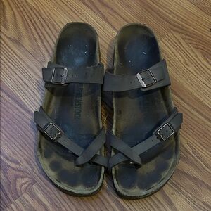 Birkenstock Dark Brown Double-Strap Sandals